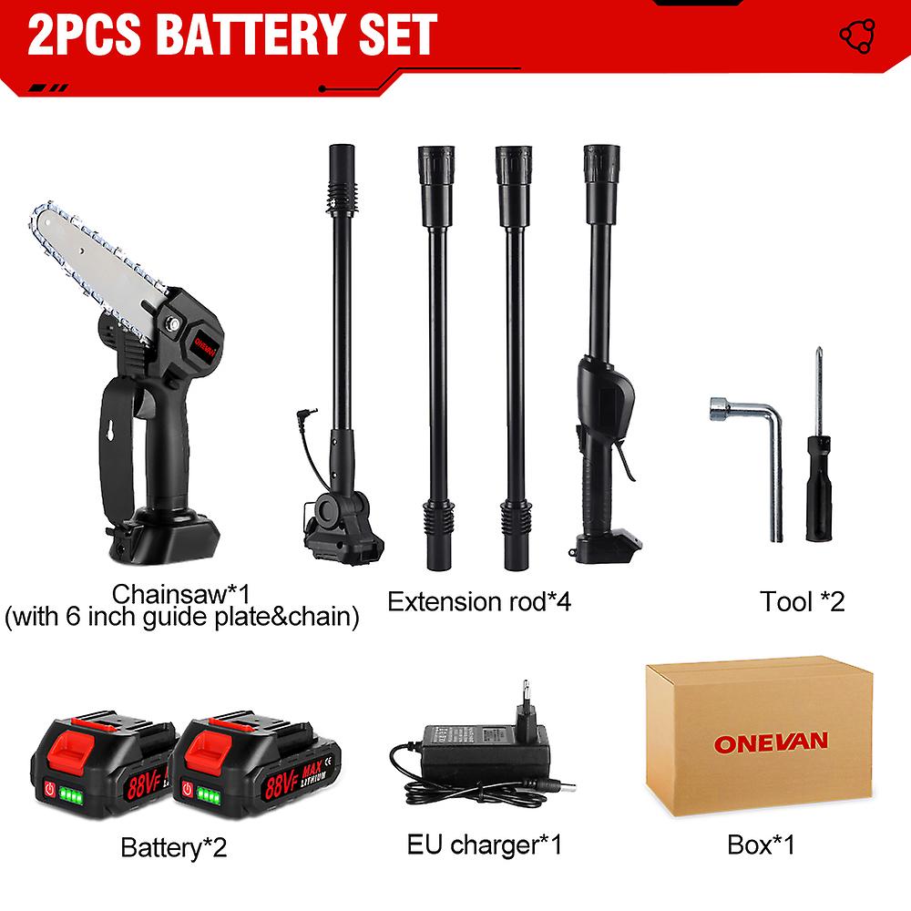 Onevan High Branch Saw Height Adjustable Telescoping Pole Electric Saw Cordless Garden Tree Pruning Tool For Makita 18v Battery