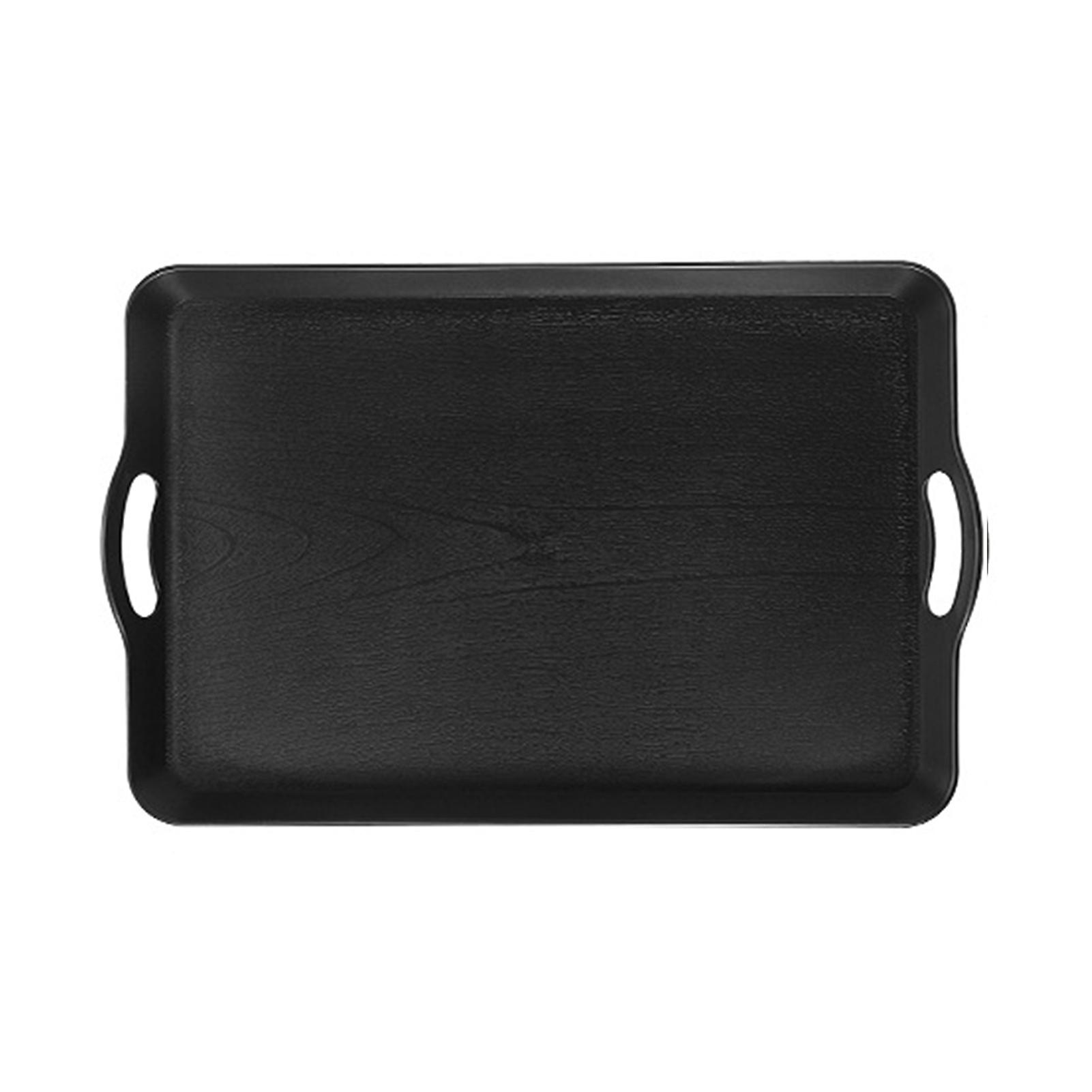Rectangular Plastic Serving Trays with Handles Scratch-Resistant Serving Vanity Tray for Dining Room