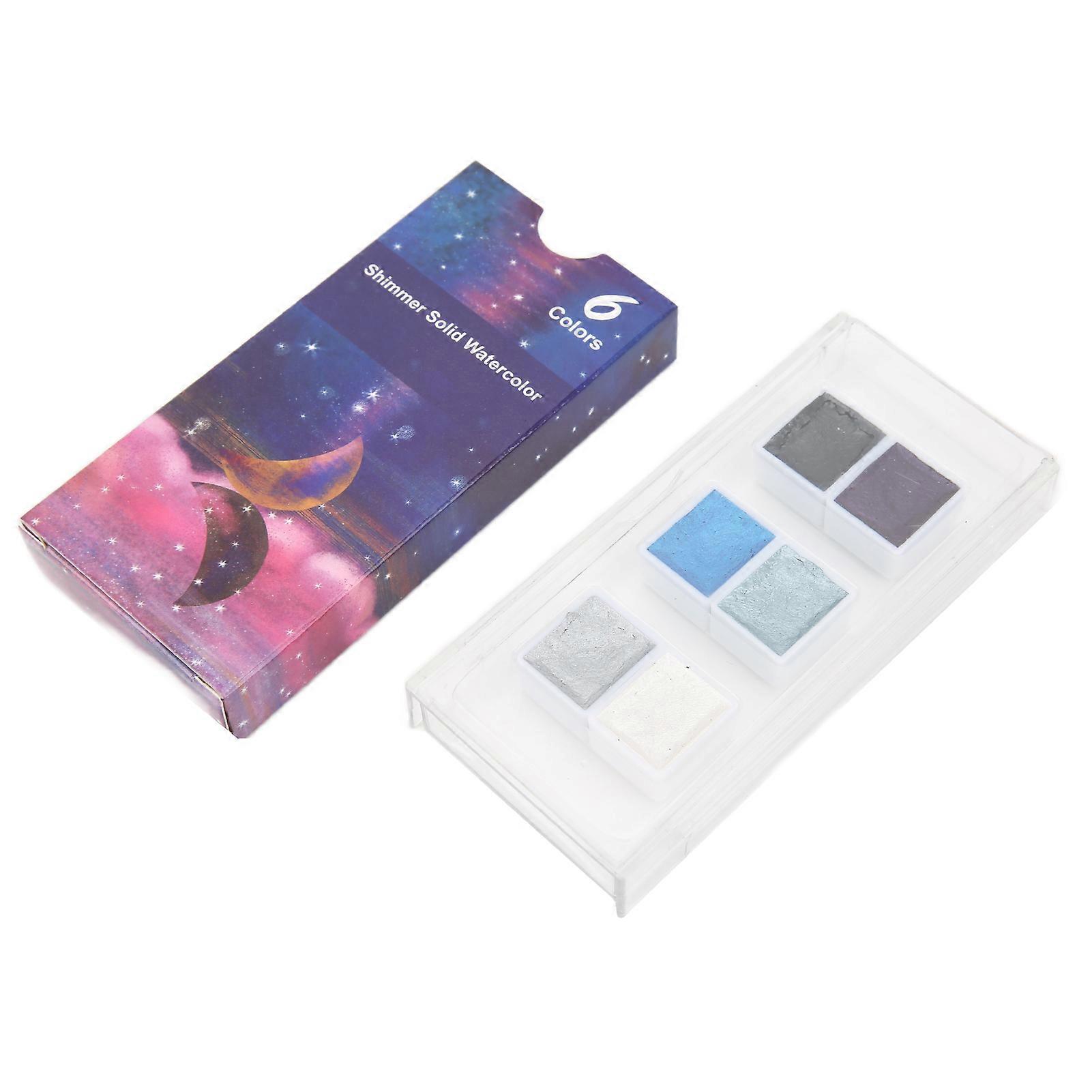 Watercolor Paint Set 6 Color Bright Colors Good Transparency Diffusivity Painting Tools For Graffiti Flowers