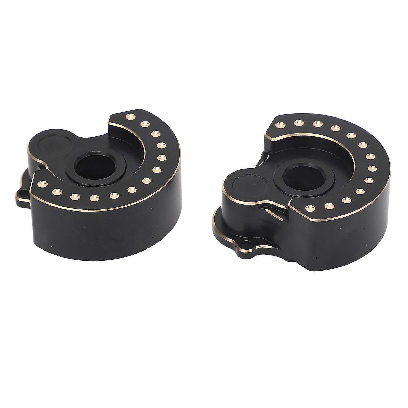 2 stücke Messing Äußere Portal Stick Gehäuse Rostfrei Vorne Hinten Innere RC Achsschenkel Portal Abdeckung Schwarz