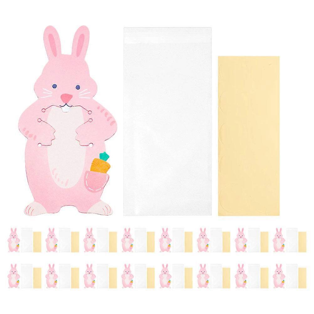 20 Sets Diy Candy Wrapping Bag Empty Gift Sweet Bag With Cartoon Greeting Cards Random Accessories