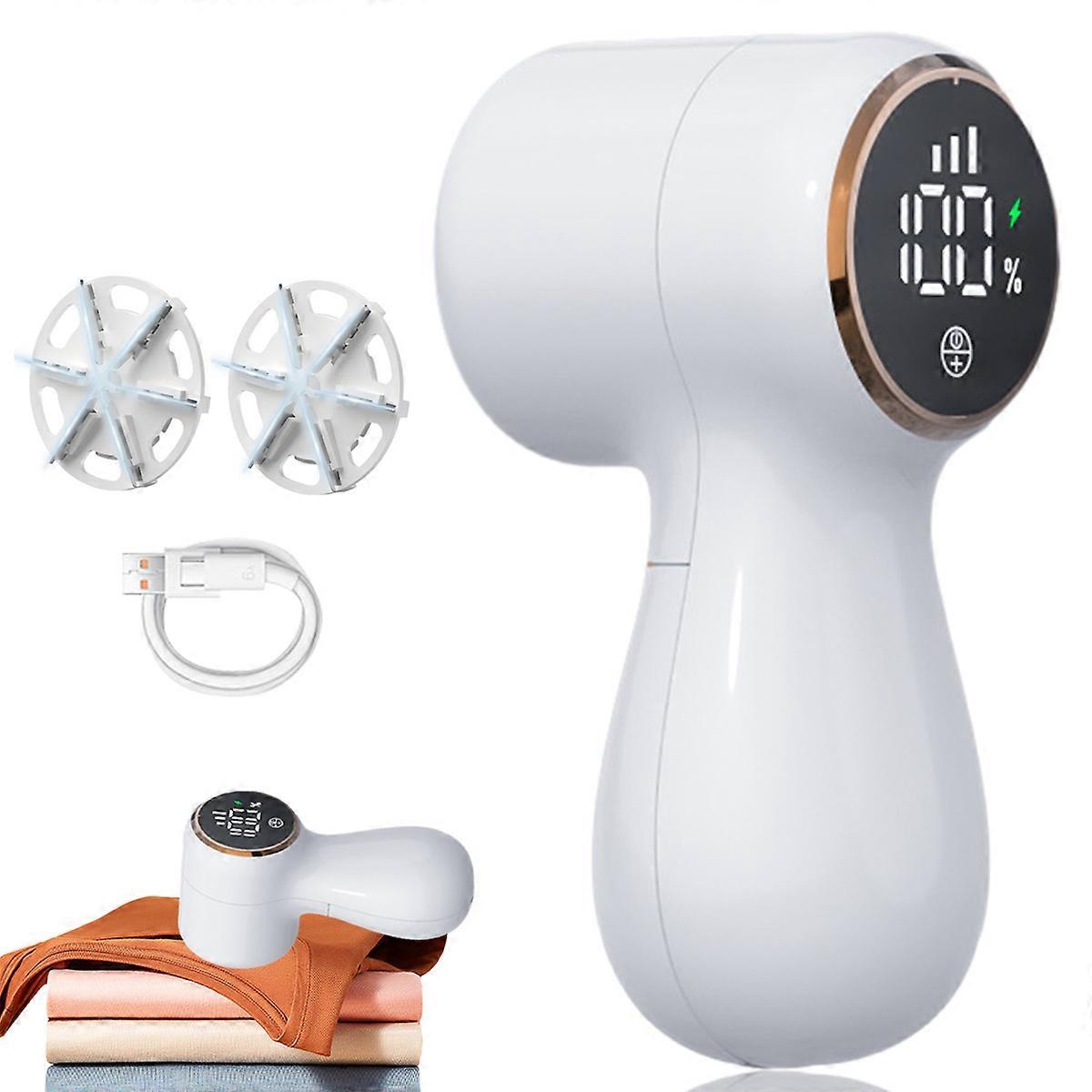 Fabric Shaver, Rechargeable Lint Remover Sweater Defuzzer, Intelligent Digital Display Lints Shaver Fuzzs Pills Bobbles Trimmer for Clothes and Furnit