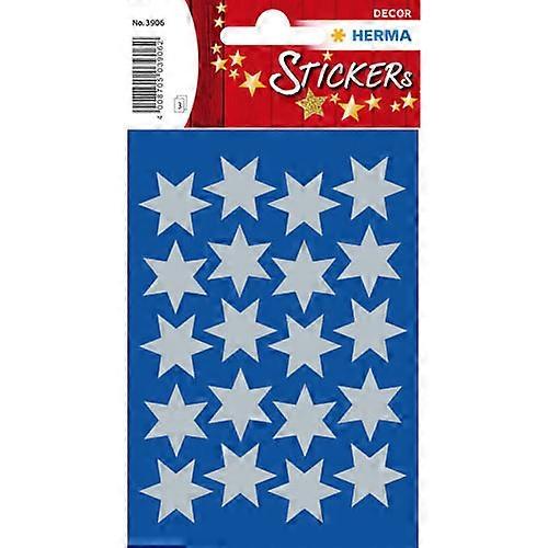 Herma 6-Pointed Stars Premium Quality Self-Adhesive Decorative Sticker (Silver)