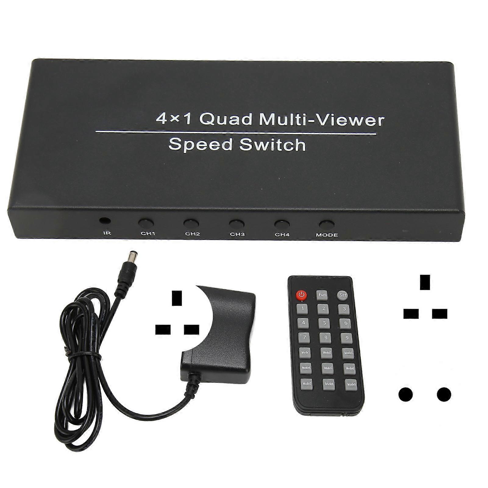 4x1 Hd Multimedia Interface Multi Switcher 4 In 1 Out 1080p At 60hz Hd Multimedia Interface Multi Viewer 100240v Uk Plug