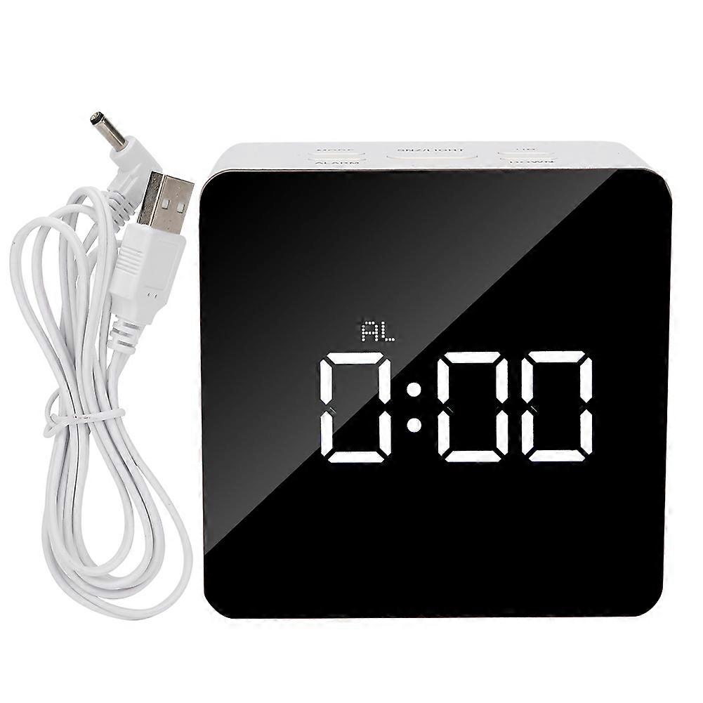 Multi Functional LED Alarm Clock Desktop Makeup Mirror Timer Digital Clock