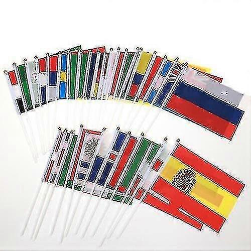 Fotboll VM Stick Flagga, Små Mini 32 länder Flaggor Z