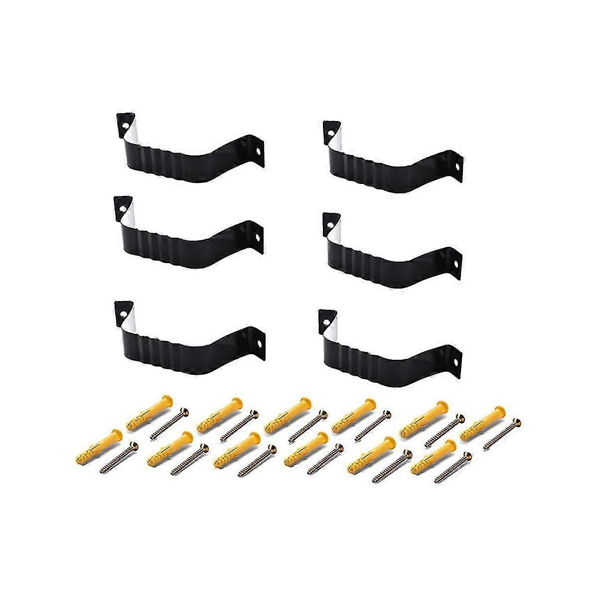 Downspout Adapter Gutter Downspout Strap 3x4 Leader Strap 3x4 (6 Pack) (black)