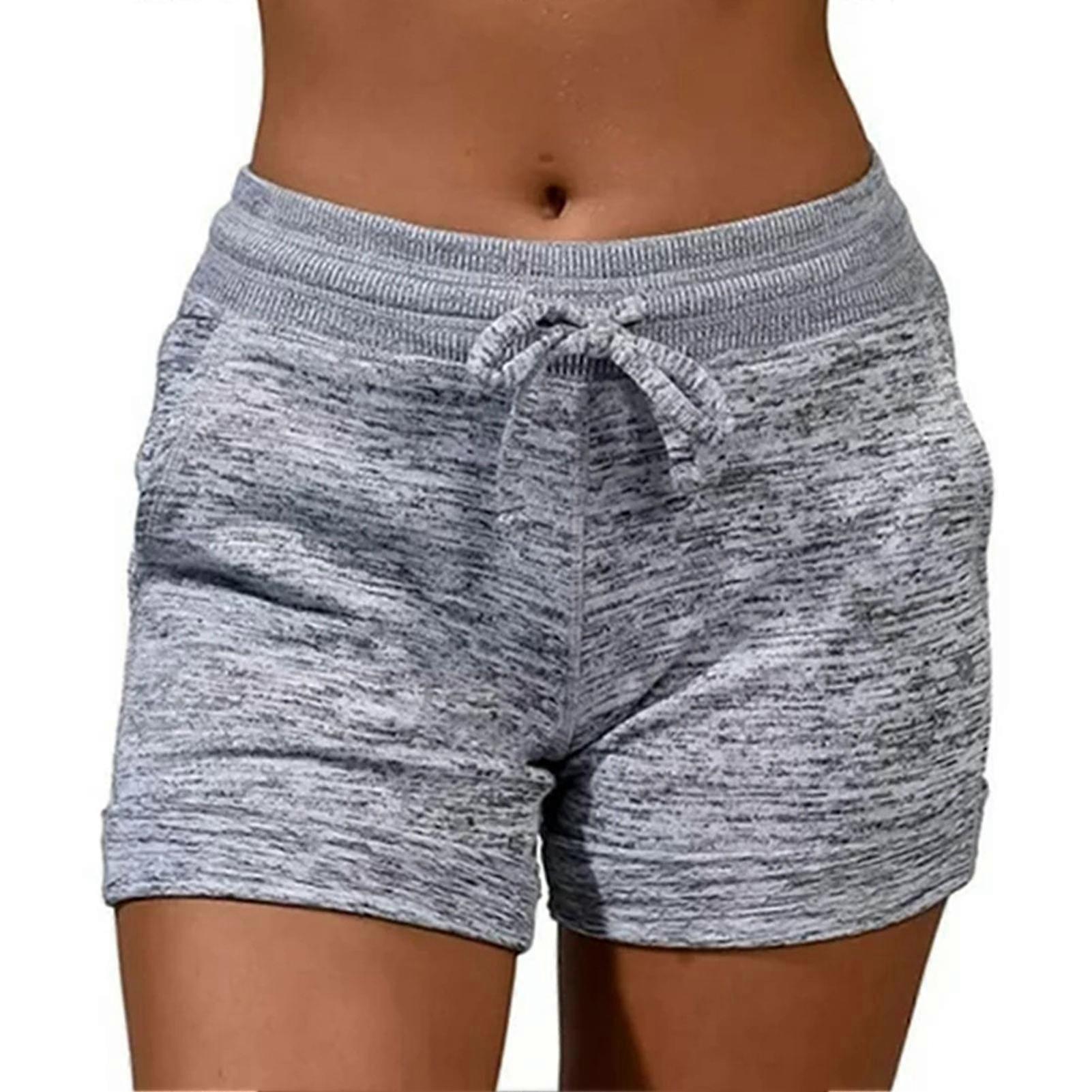 Running Fitness With Pockets For Summer Soft Waist Drawstring Yoga Women Shorts