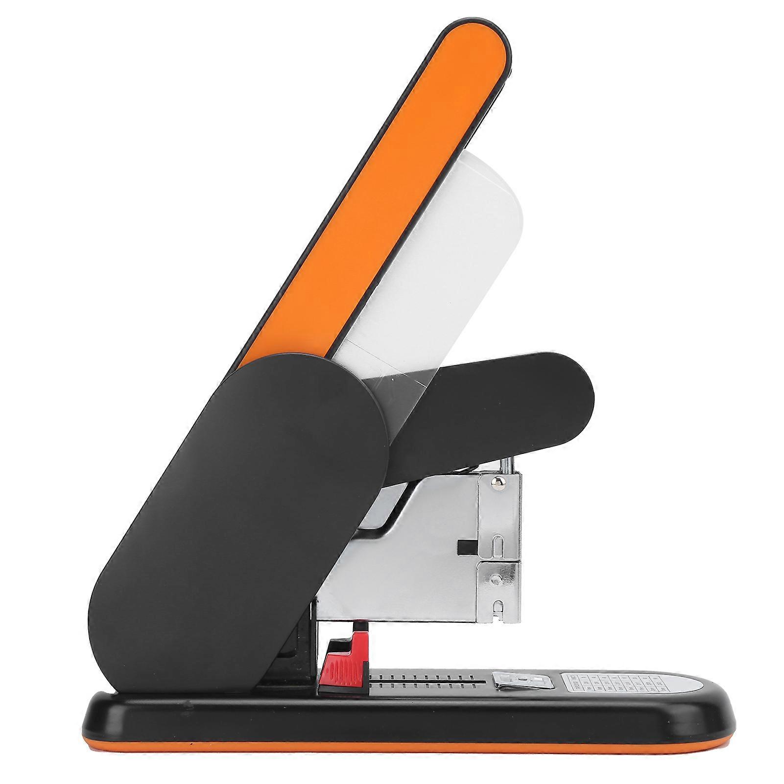 HeavyDuty Stapler LaborSaving Magazine Type AntiPinch Hand 190 Pages Book Sewer for Office(Orange )