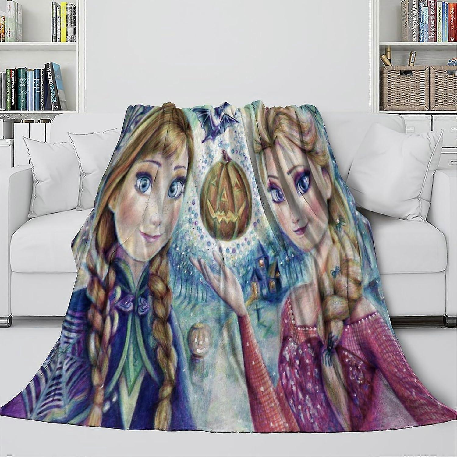 Blankets for Kids, Lightweight Warm Throw 3D Frozen Blanket Comfy Plush Flannel Fleece Throw Blanket Soft Fluffy Fuzzy Blanket for Boys And Girls Birt