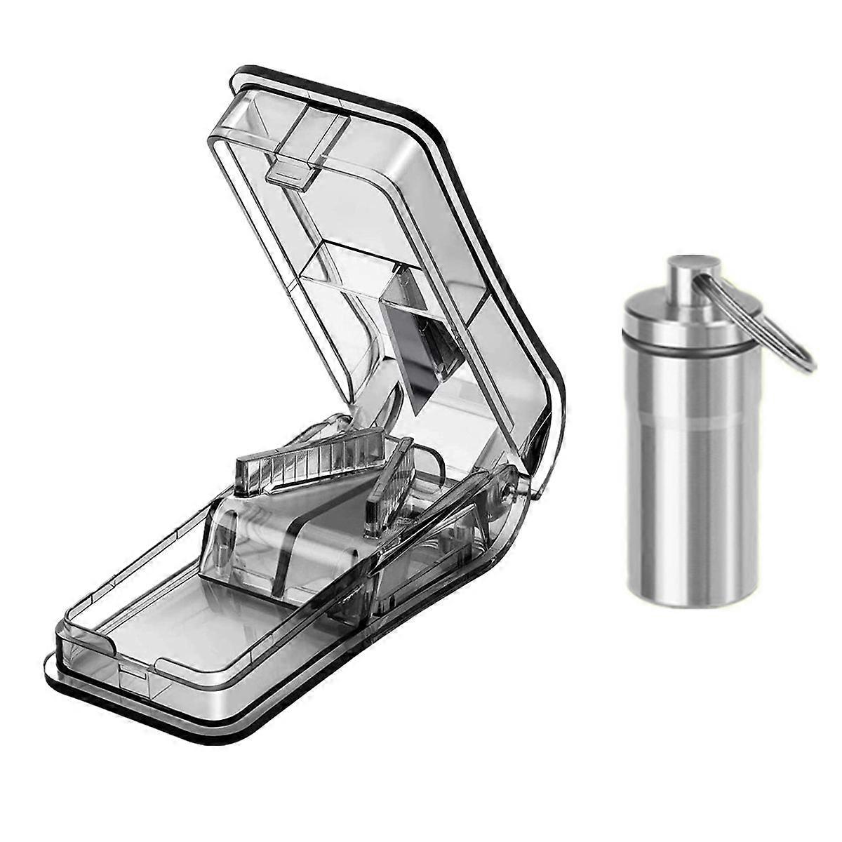 Pill Cutter for Small or Large Pills. The Best Multiple Pill Splitter Ever! Design in The USA. Doubles as a Pill Box. Not Suitable for Tiny Pills PXCL