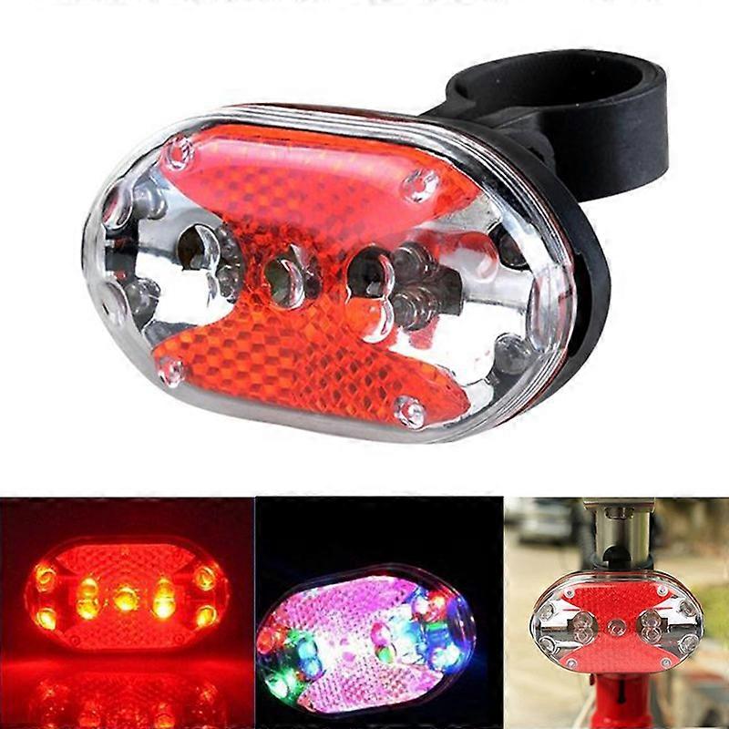 2-10X Bicycle Lights Bright Bicycle 9 LED Tail Light Rear Lamp Colorful Light 7 Flash