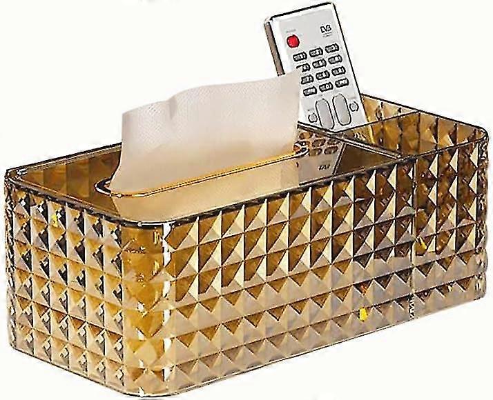 Tissue Box Cover,Multifunctional Tissue Box Acrylic  (Gold)