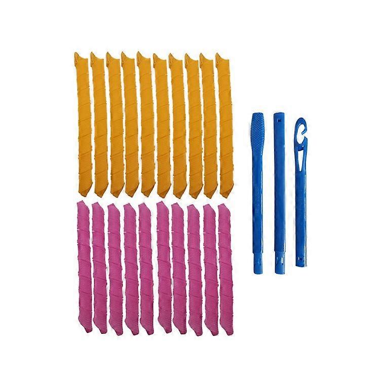 20pcs Rods Flexible Curl Sponge Hair Roller Set Hair Foam Curler Hot Roller Set