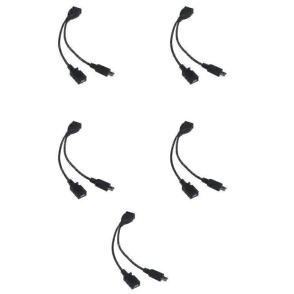 5-pack 2-in-1 Micro-usb To Usb Adapter Compatible With Streaming Sticks Etc