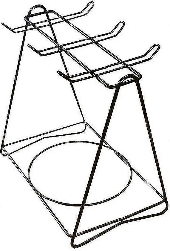 Triangular Metal Cup Holder For 6 Cups. Coffee Black