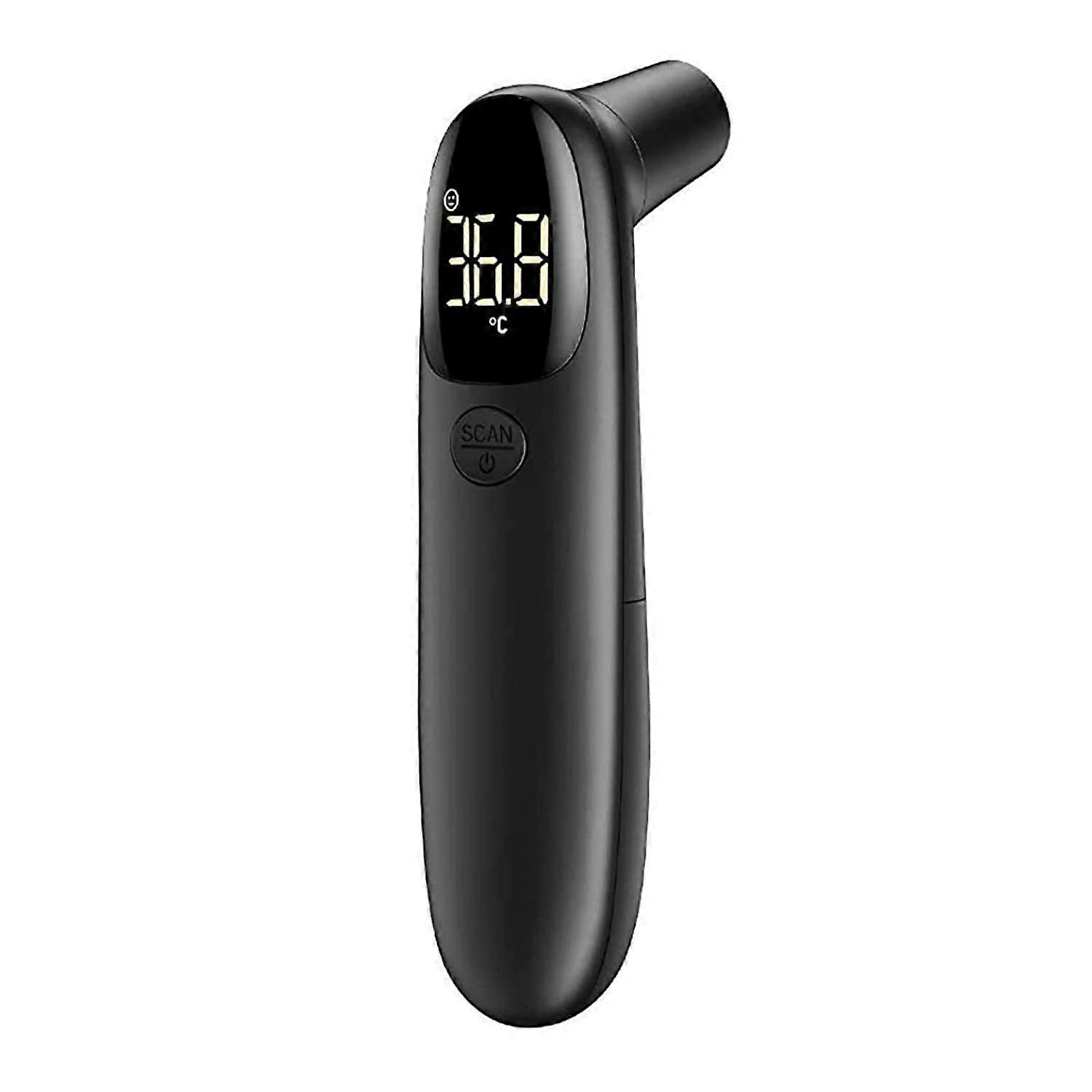 Forehead and Ear Thermometer, Non-Contact Digital Thermometer with LCD Display, Thermometer for Children or Adult-black