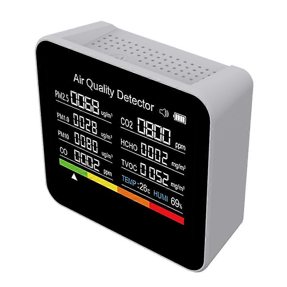 9 in1 Air Quality Monitor CO2 Meter multifunctional CO TVOC HCHO PM2.5 PM1.0 PM10 CO2 Sensor Temperature Humidity monitor tools