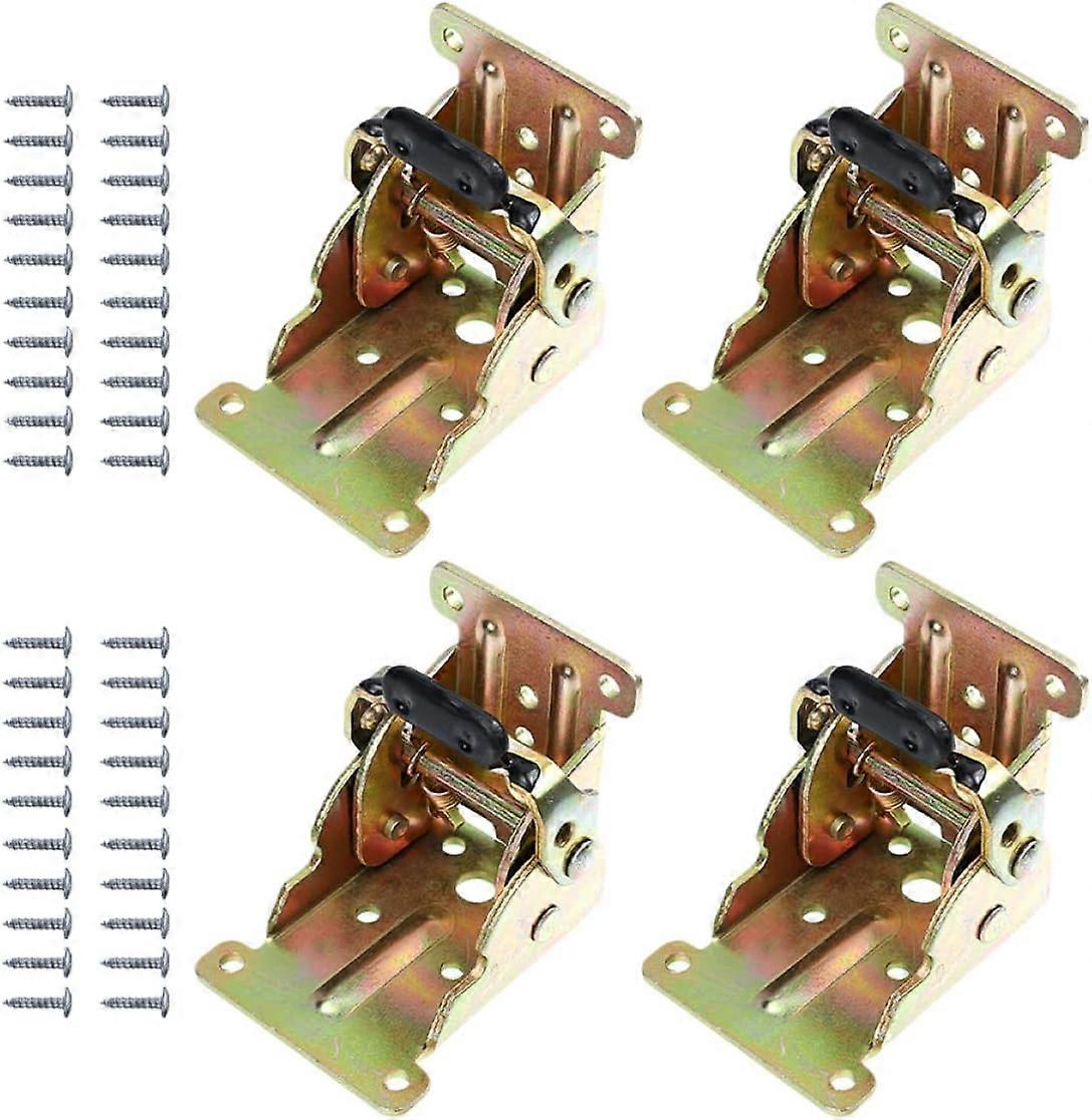 Accessories 4PCS 90 Degree self Locking Hinges for Table Legs self Locking Folding Hinge 90 Degree self Locking Hinge Bracket Self Locking