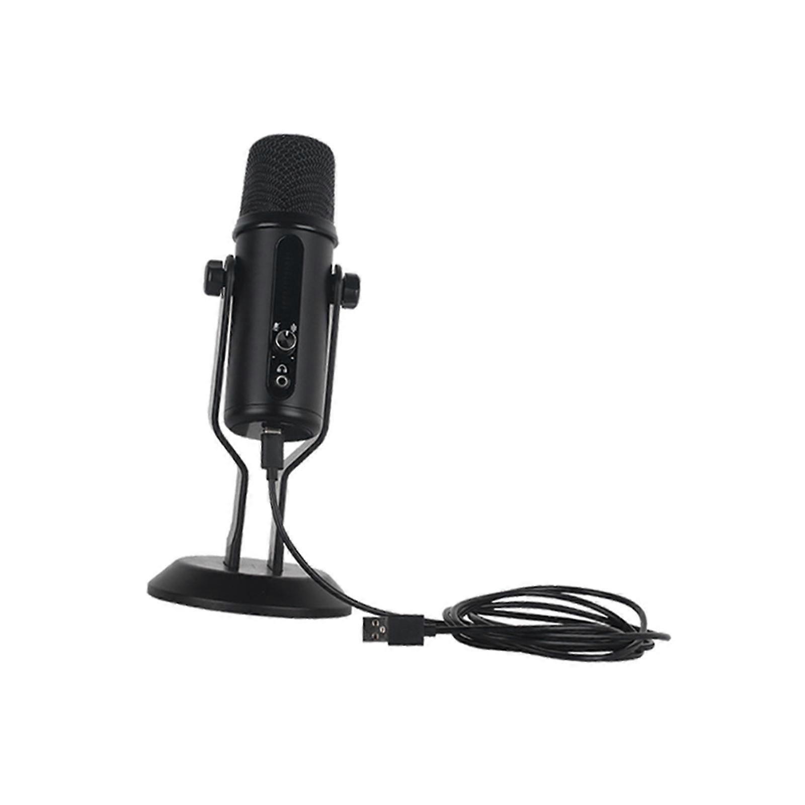 Durable Wireless USB Microphone, Wide Application for Recording Music Streaming Black