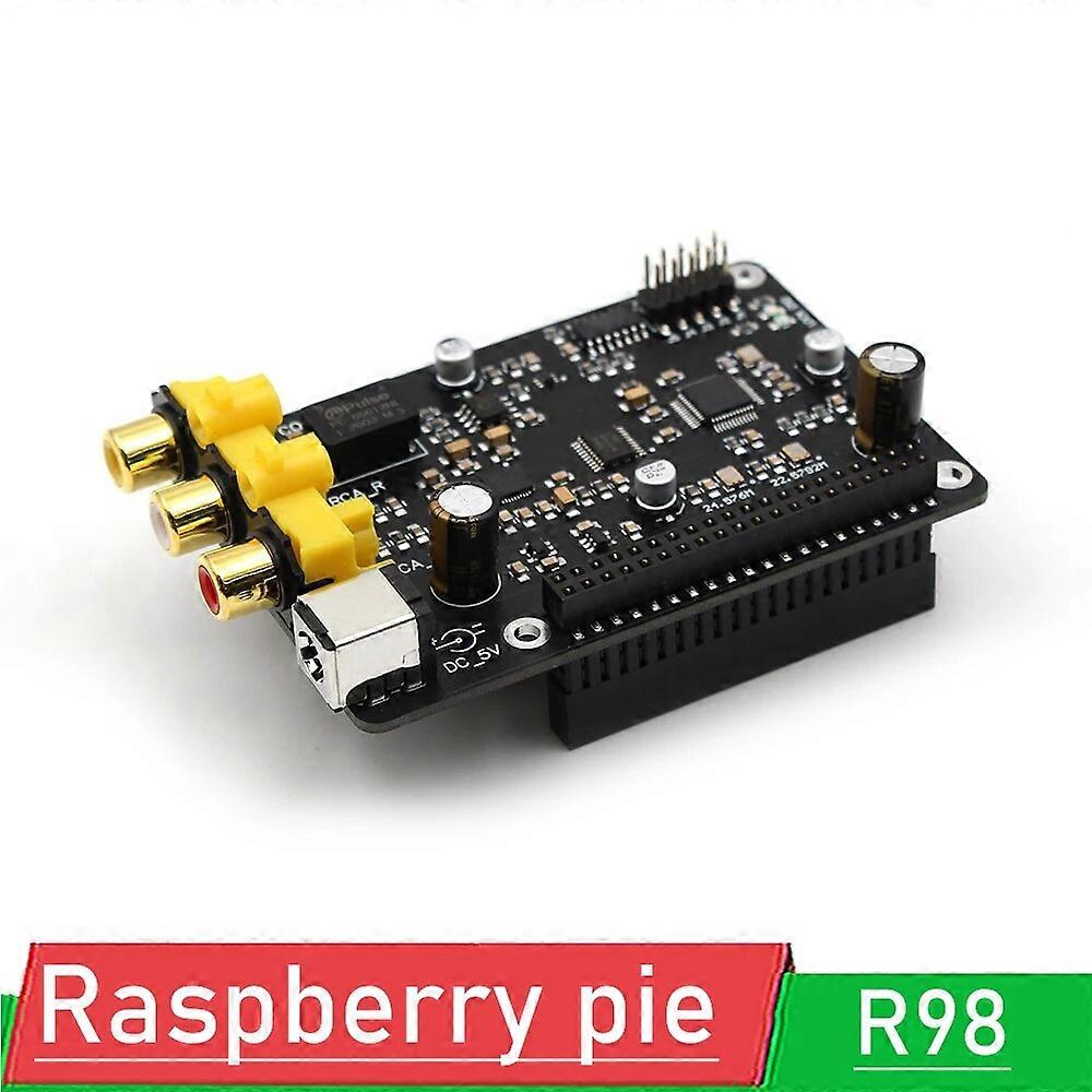 R98 Raspberry DAC decoding board 3B 4B expansion board I2S IIS 384K DSD256 hard solution