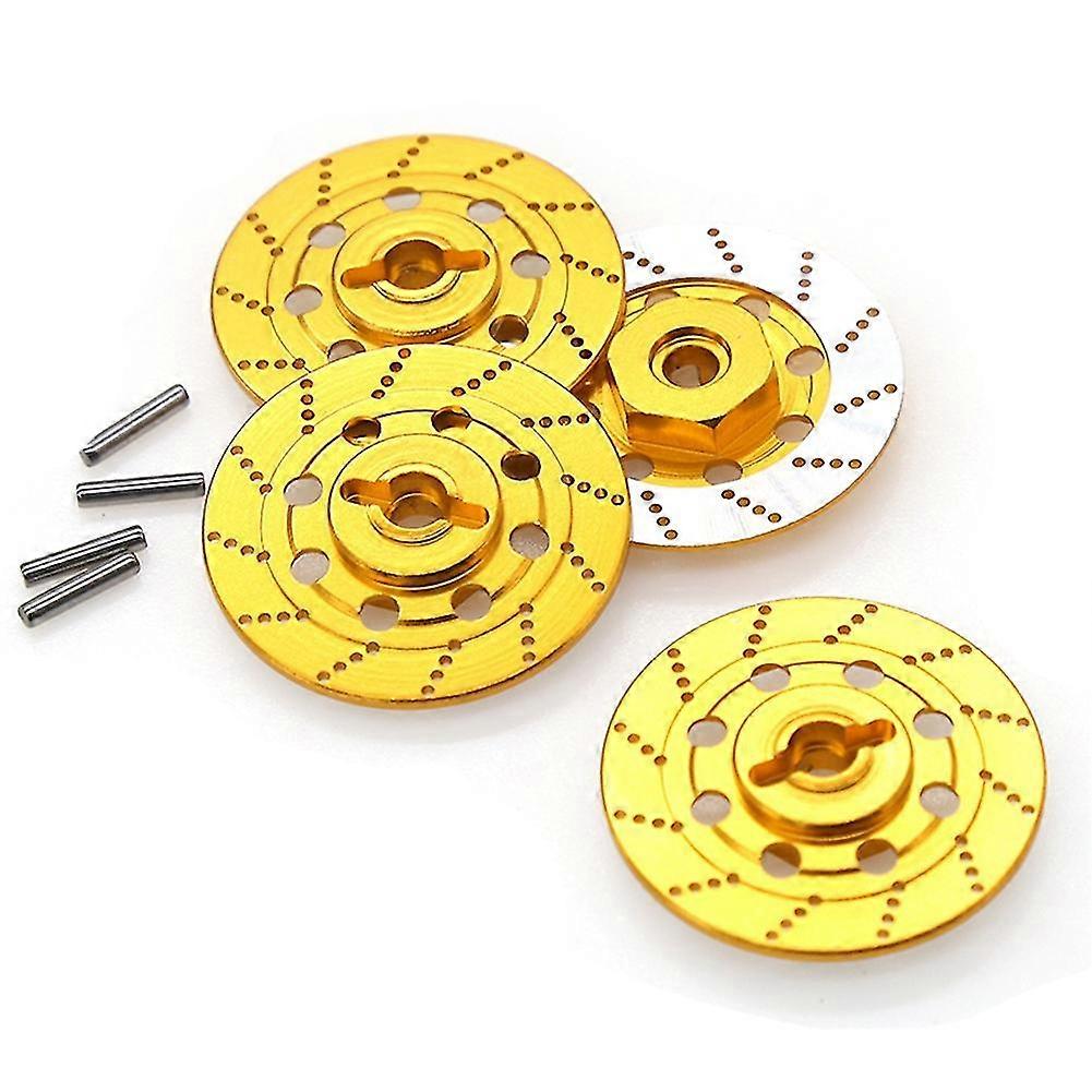 Lot de 4 disques de frein en métal pour jantes de roue, adaptateur hexagonal en métal de 12 mm pour voiture de course sur route Sakura D4 1/10 RC