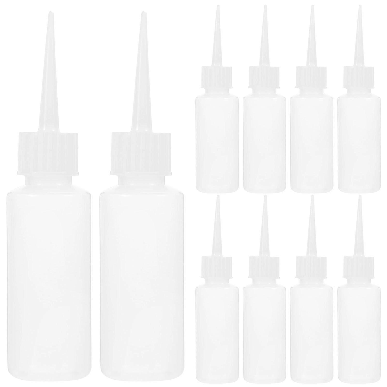 20Pcs 50ml Plastic Squeeze Bottles Dispenser For Liquid Glue Construction (White)