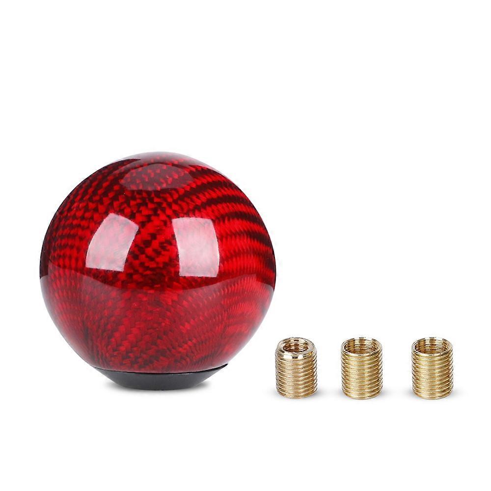 Universal JDM Accessories Car Gear Shift Knob Head Shifter Lever Round Ball Shape M8x1.25 M10x1.25 M10x1.5 Adapter Stick-5 Speed Black