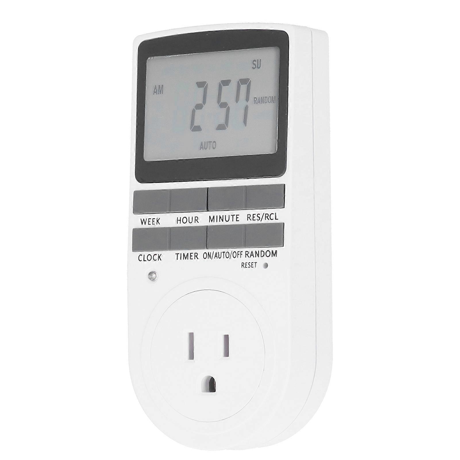 15A LCD Display Energy Saving Timer Socket Outlet Home Appliances Time Switch(YMCAT)