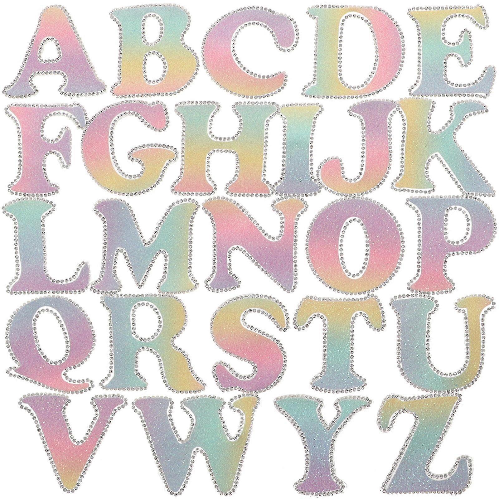 26pcs Letter Patches Ironing On Letter Patches Diy Iron On Letters Clothes Iron On Patches For Diy
