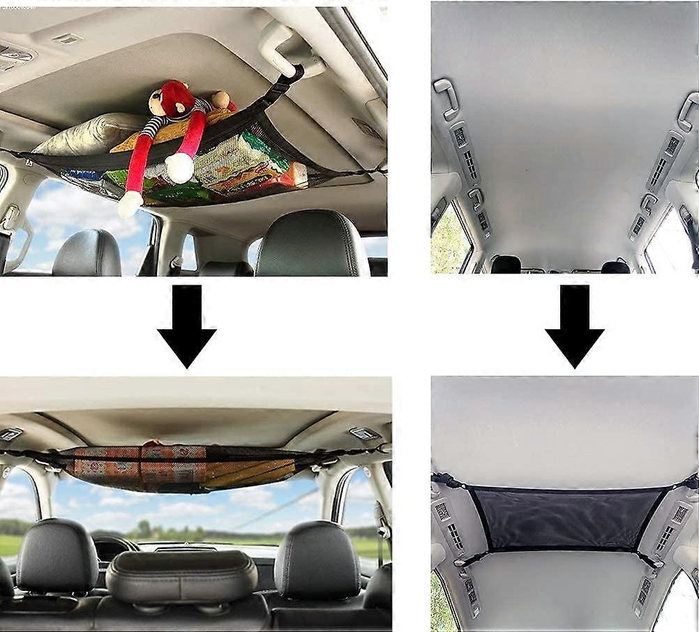 Roof Net Car Net Mesh Storage Bag Universal Car Interior Net for Small Items for Most Vehicle Types