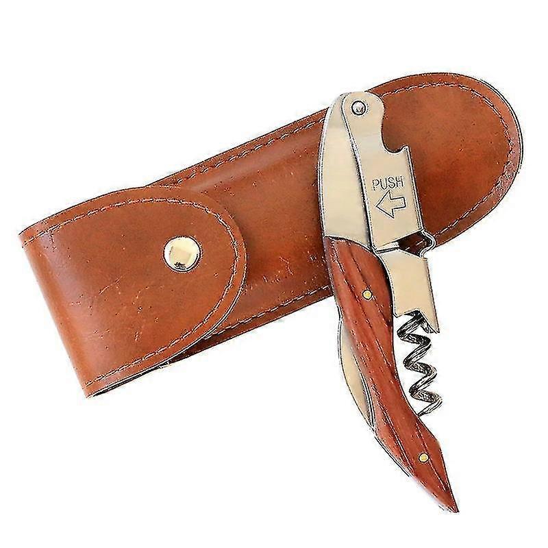 Professionale cavatappi manuale vino aprivino taglierina accessori per birra legno massello coltello foglio bottiglia di sughero di metallo regalo cameriere