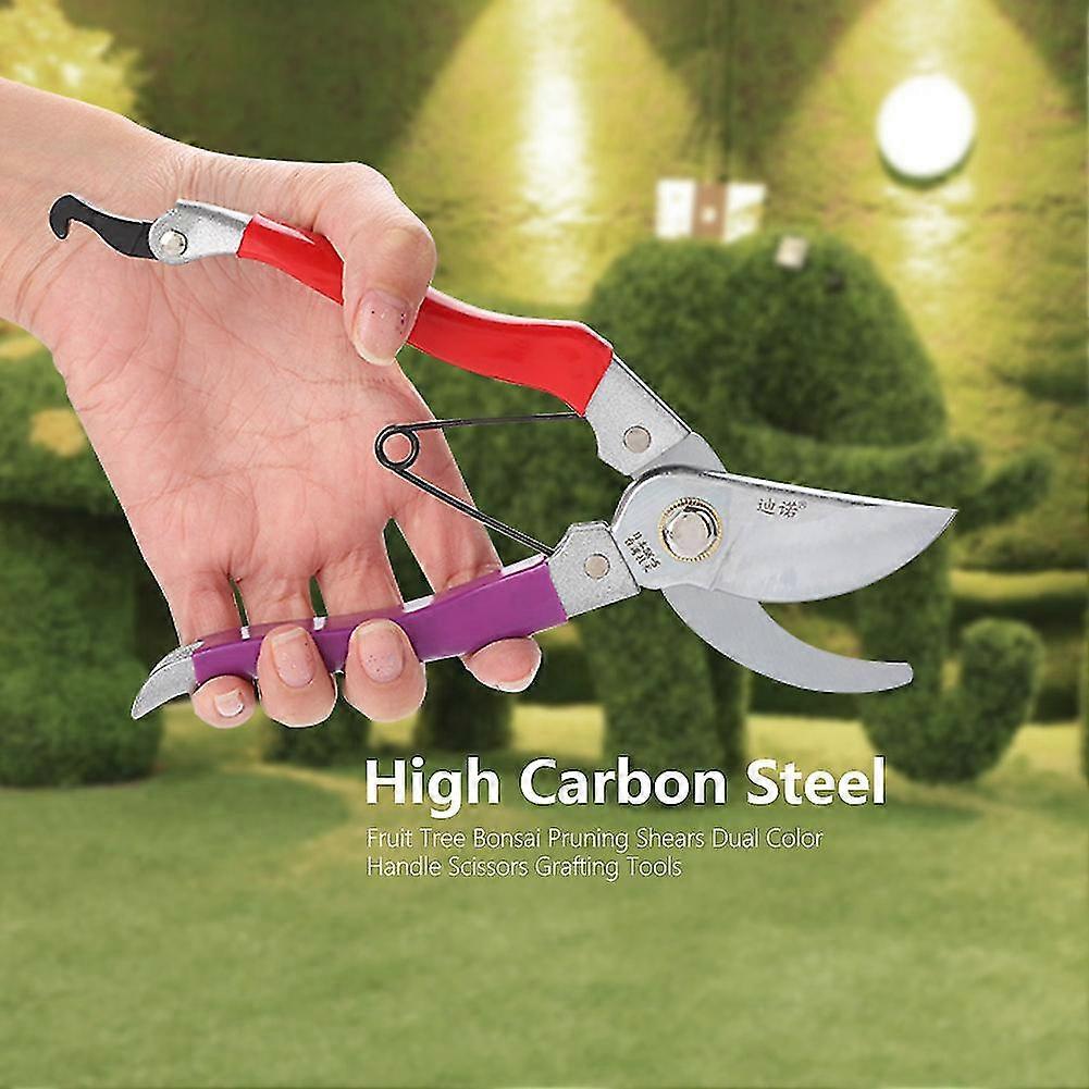 High Carbon Steel Fruit Tree Bonsai Pruning Shears Dual Color Handle Scissors Grafting Tools 1
