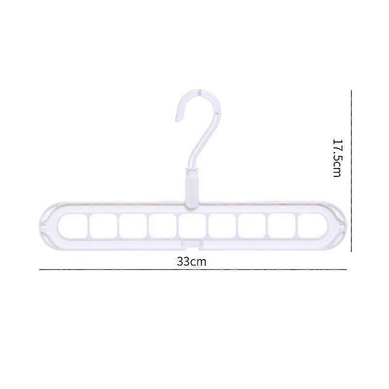 1pc Nine-hole Multi-port Support Hangers For Clothes Drying Rack Multifunction Plastic Clothes Rack Drying Storage Hanger