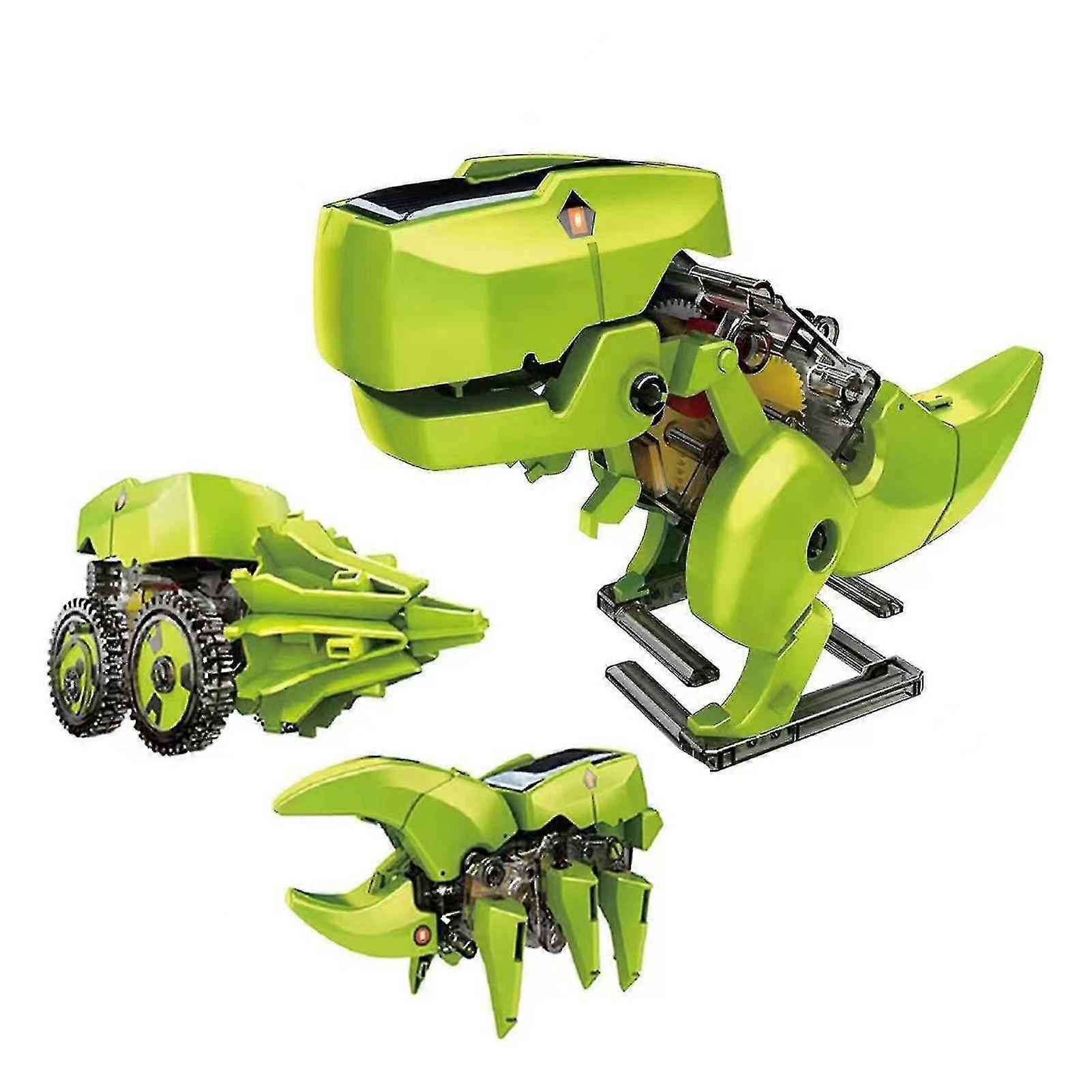 1 Set Dinosaur Toys 3-in-1 Creative Parent-child Interaction Skills Training Science Educational Toy Colored Dinosaur Model Solar Toys Diy Assembled X