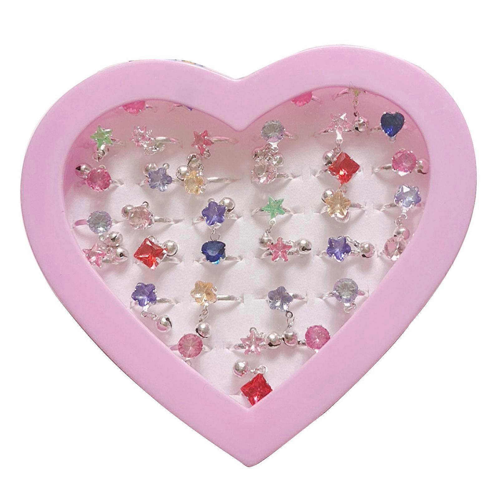 36PCS Fancy Metal Rings Cartoon Ring Bulk Kids Party Favor Props Color Assorted