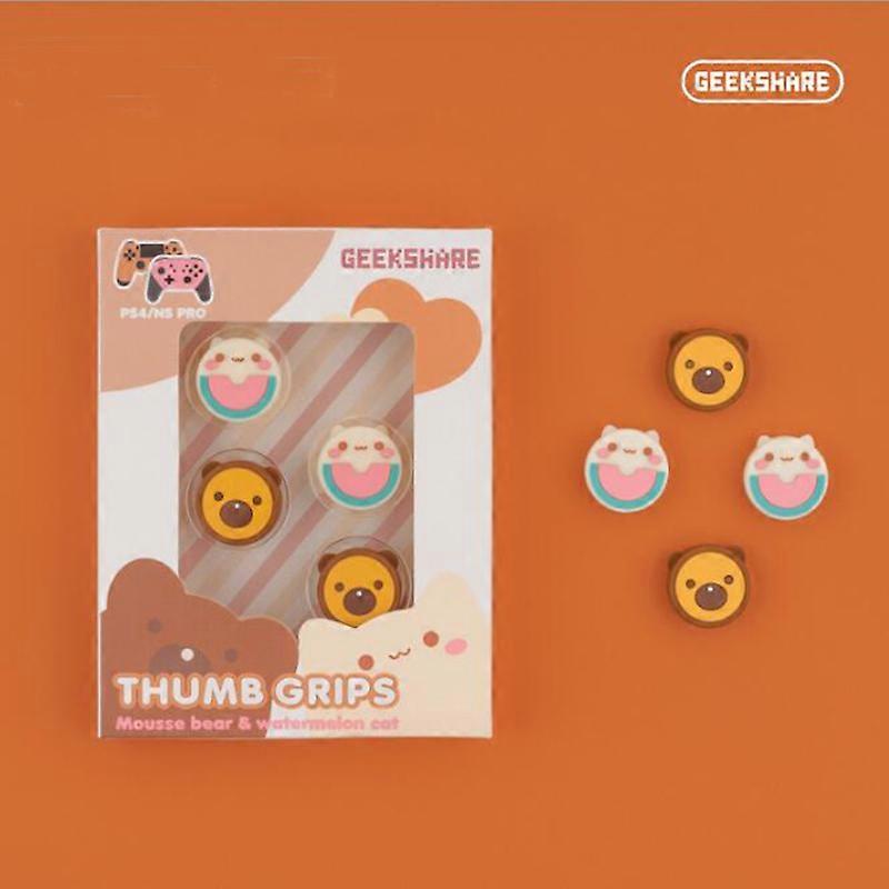 Animals Silicone Thumb Stick Grip Cap Joystick Cover For Sony PS5 PS4 PS3 Xbox One/360 Slim Series X/S Switch Pro Protector Case