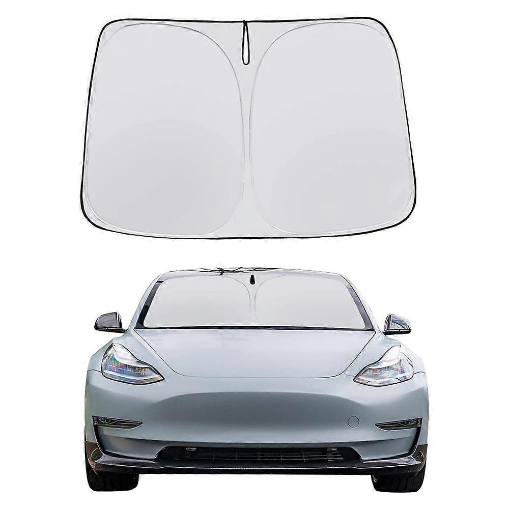Car Windshield Sun Shade Covers Visors Front Window Sunscreen Protector Parasol Coche For Tesla Model 3 Y Sunshade Accessories