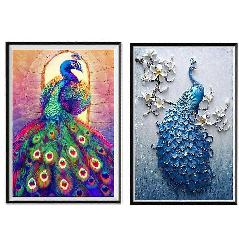 Dww-Kit de peinture diamant 5D (paon, 30 x 40 cm)