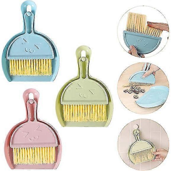 3pcs Mini Broom And Dustpan, Small Dustpan And Brush Set