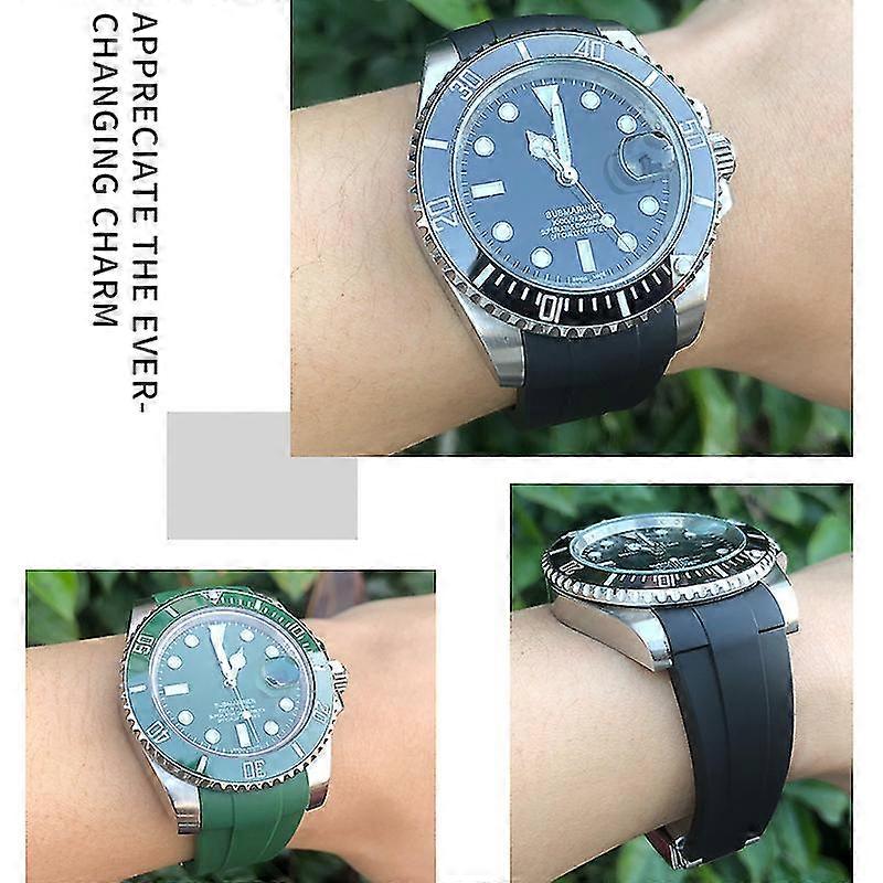 24mm X 11mm Silikon Gummi Armband Für Oris Aquis Uhr Band Konvexen Strap Edelstahl Sicherheit