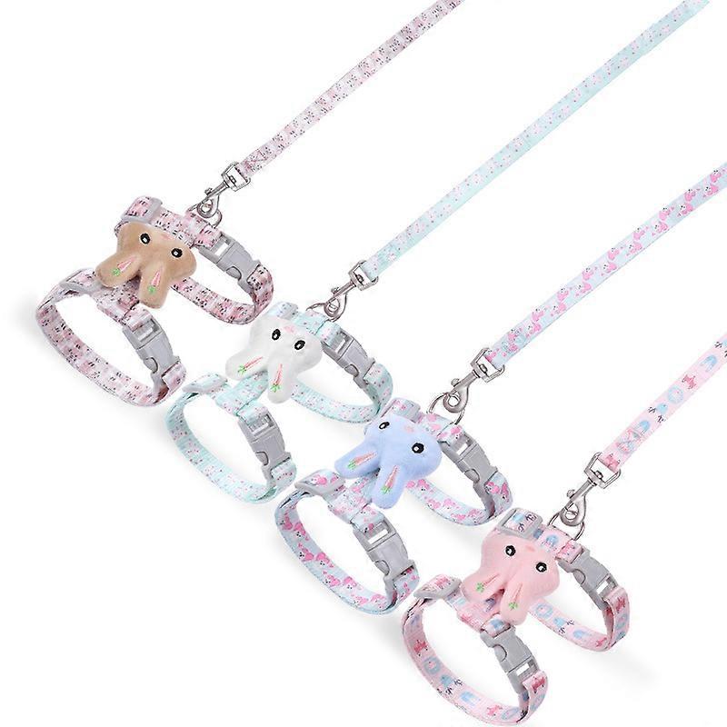 4 Adjustable Dwarf Rabbit Harness Leash for Rabbits Vest Kitten Harness,Cat Harness Rabbit Accessories,Harnesses and Leashes for Small Pets,Cat,Hamste