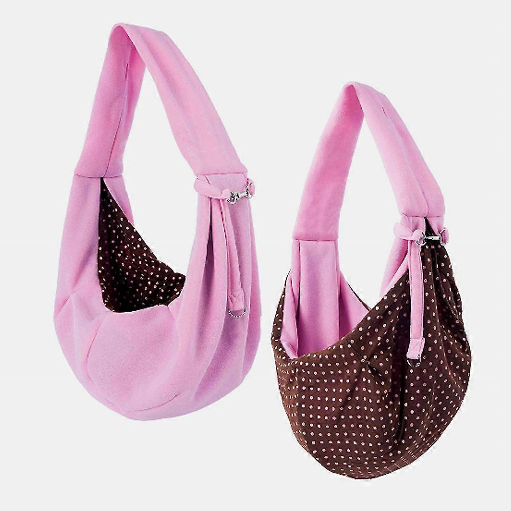 Pink Color-Cat/Dog Carrier Bag, Single-shoulder Sling Carrier Bag for Dog and Cat Pet Sling Bag Carrier Holder