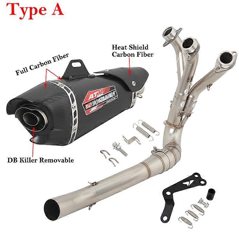 Sistema de Escape para motocicleta, silenciador de tubo de conexin frontal DB Killer para YAMAHA MT09, MT-09, FZ09, XSR900, Tracer 9 GT MT 2020 - 2023