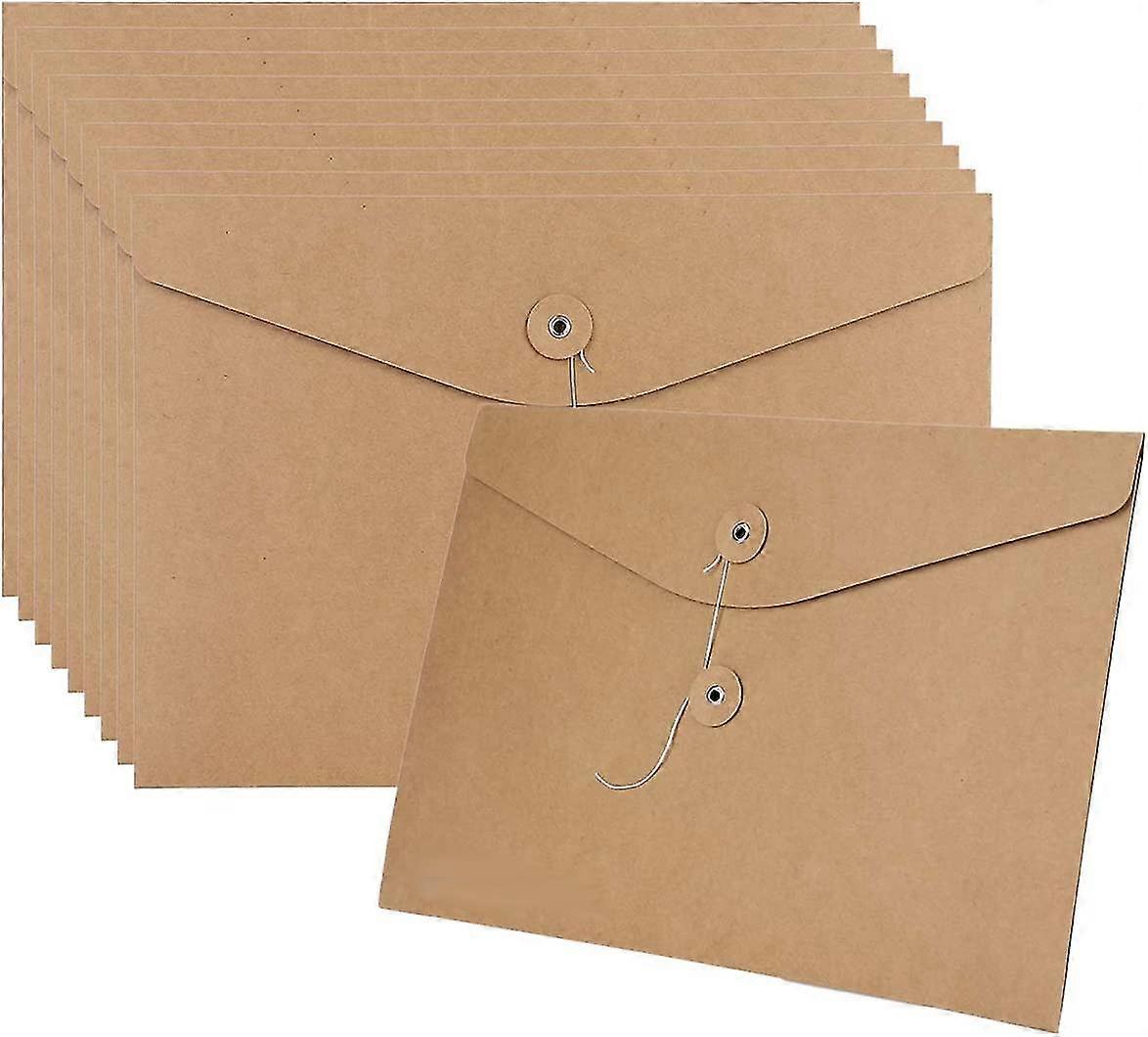 10pcs A4 Envelope Files Folder Paper Wallet Folder Files Receipts Organiser