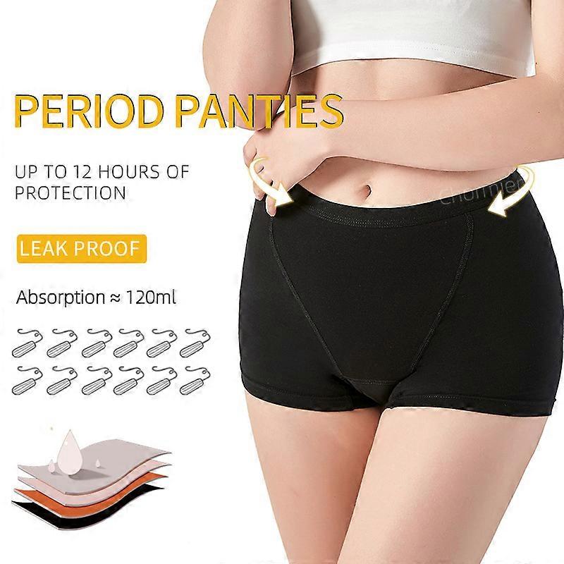 Four layer leak proof sports women's flat angle underwear, comfortable menstrual physiological pants