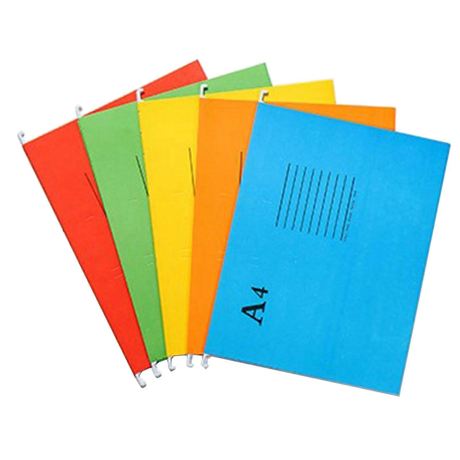 20Pcs Hanging File Folders Document Organizer with Tabs Easy Identification File Clip Board Assorted Color Document Organization Tool Jikaix