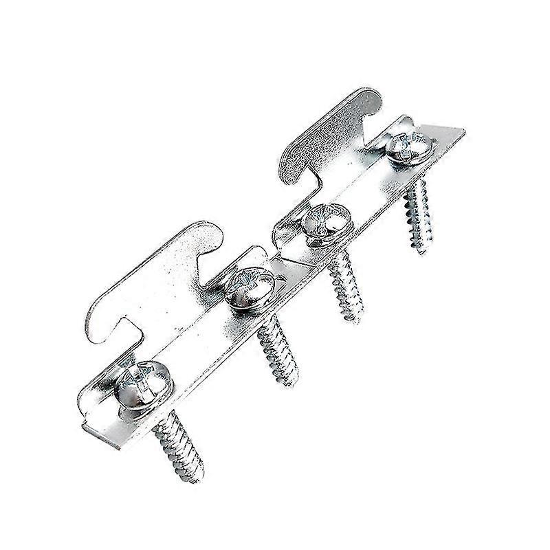 Curtain Rod Bracket Curtain Hook Accessories Middle Support Curtain Rod Bracket(2sets, Silver)