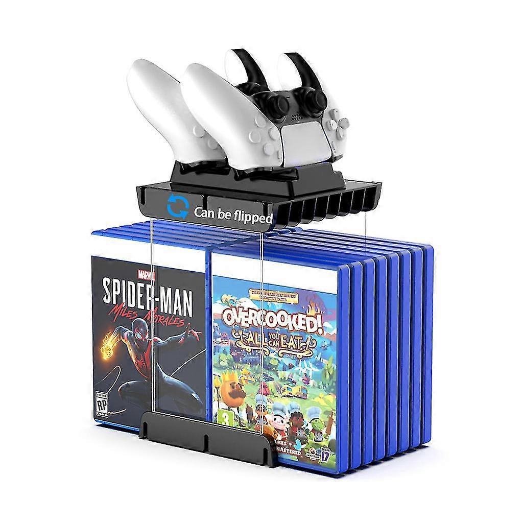 Multifunctional 32 Pcs Games Disk Storage Rack Game Discs Tower Stand Gaming Cards Container Box Compatible With Ps5/switch/xb