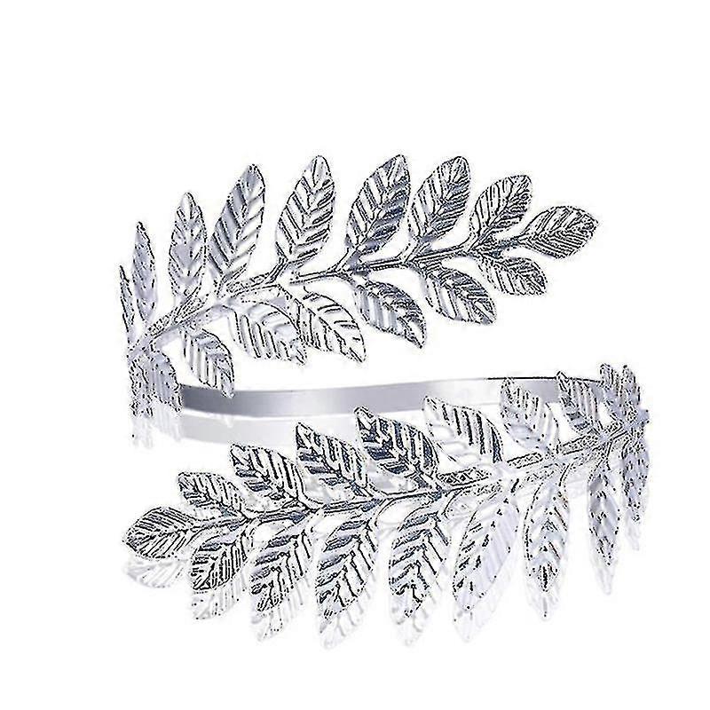 Metal Greek Roman Laurel Leaf Bracelet Armband Upper Arm Cuff Armlet H